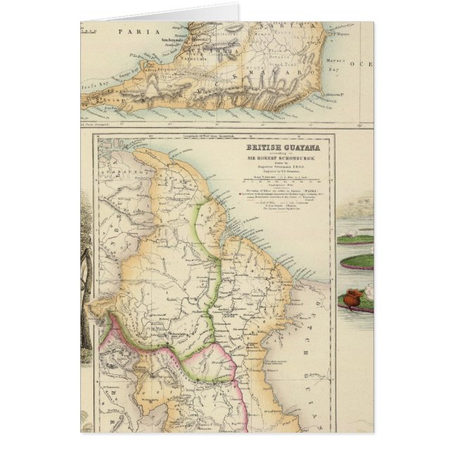 Brittiska innehav om Kusten i norra Öster Hälsningskort (Framsidan)