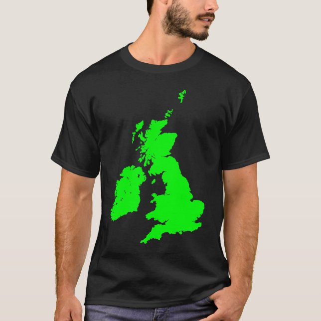 Brittiska Isles i grönt T-shirt (Framsida)