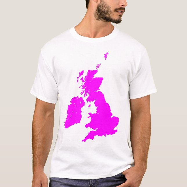 Brittiska Isles i magenta Tröja (Framsida)