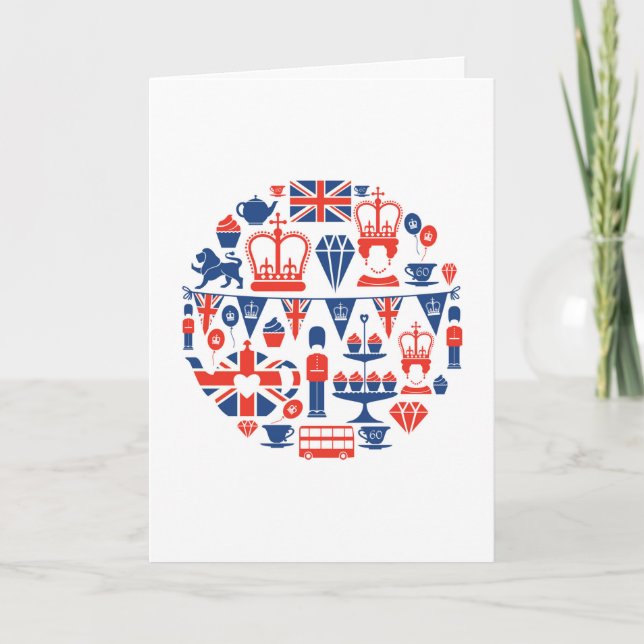 Brittiska Jubileesymboler Kort (Framsida)