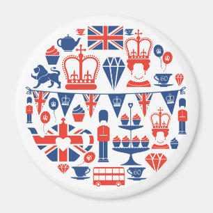 Brittiska Jubileesymboler Magnet