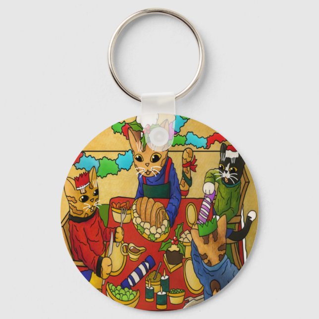 Brittiska juldagsmattor nyckelring (Framsida)