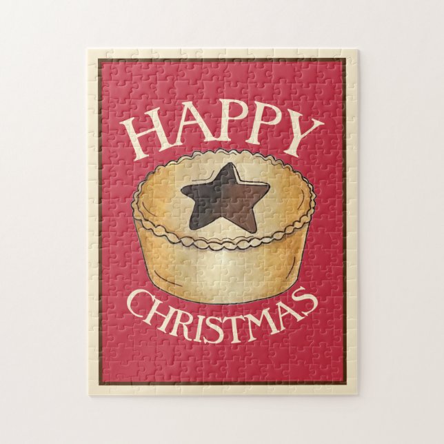 Brittiska julen för British Food Fruce Mince Paj L Pussel (Vertikal)