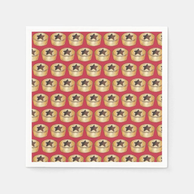 Brittiska julfrukten Mince Paj Festive Food Pappersservett (Framsidan)