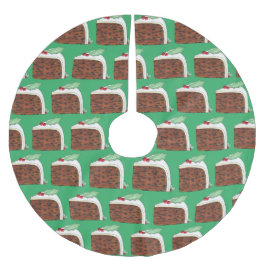 Brittiska julkakssegmentet Festive Helgdag Food Julgransmatta Borstad Polyester