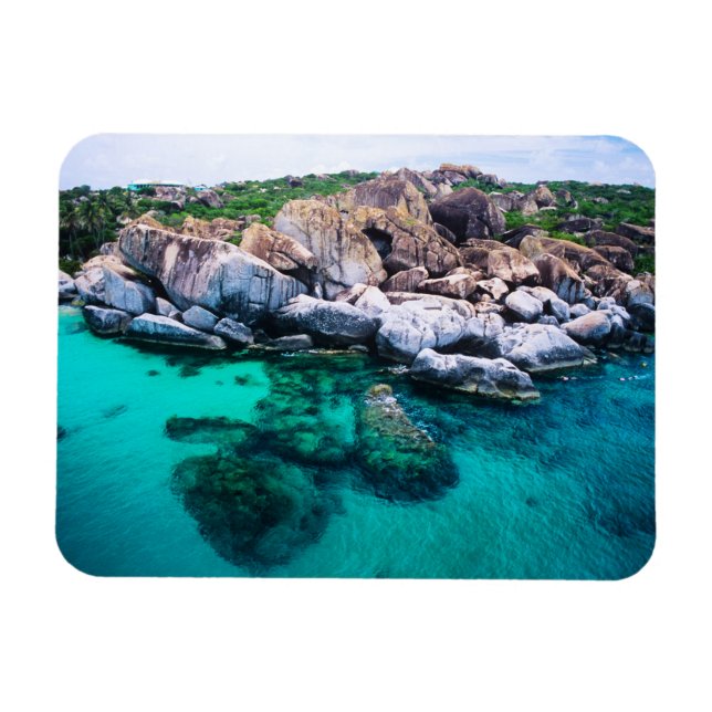 Brittiska Jungfruöarna Baths Magnet (Horisontell)