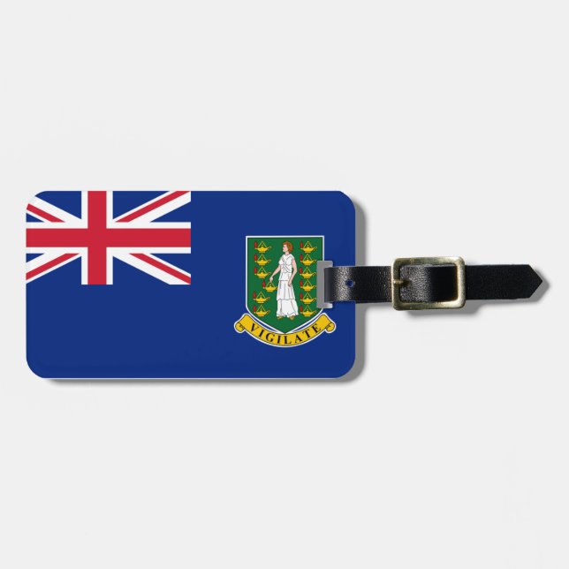 Brittiska Jungfruöarna, flagga Bagagebricka (Horisontell Framsida)