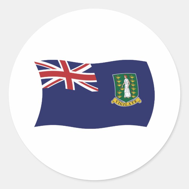 Brittiska Jungfruöarna Flagga Klistermärke (Framsida)