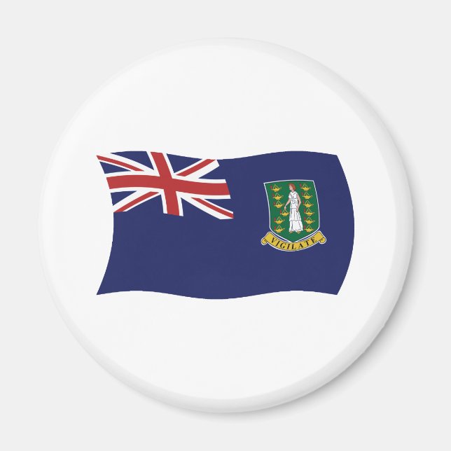 Brittiska Jungfruöarna Flagga Magnet (Framsidan)