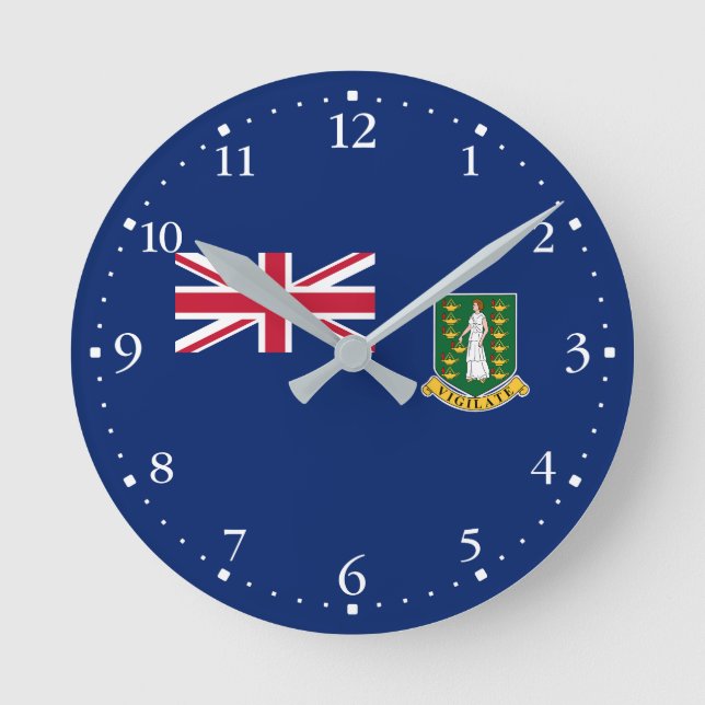 Brittiska Jungfruöarna, Flagga Rund Klocka (Framsida)