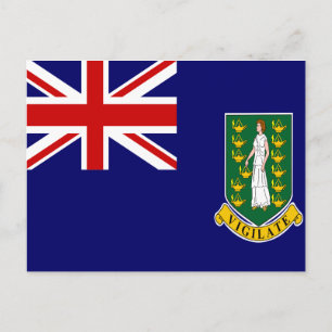 Brittiska Jungfruöarna, flagga Vykort