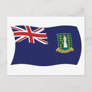Brittiska Jungfruöarna Flagga vykort