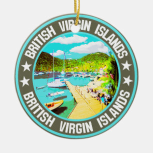Brittiska Jungfruöarna Julgransprydnad Keramik