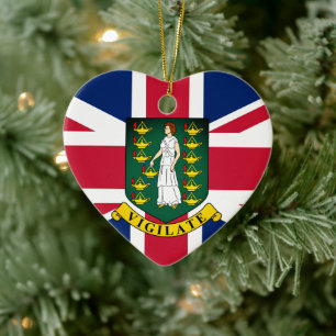 Brittiska Jungfruöarna Julgransprydnad Keramik