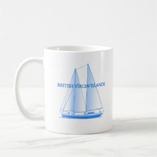 Brittiska Jungfruöarna Kustnära Nautisk Sailing Sa Kaffemugg