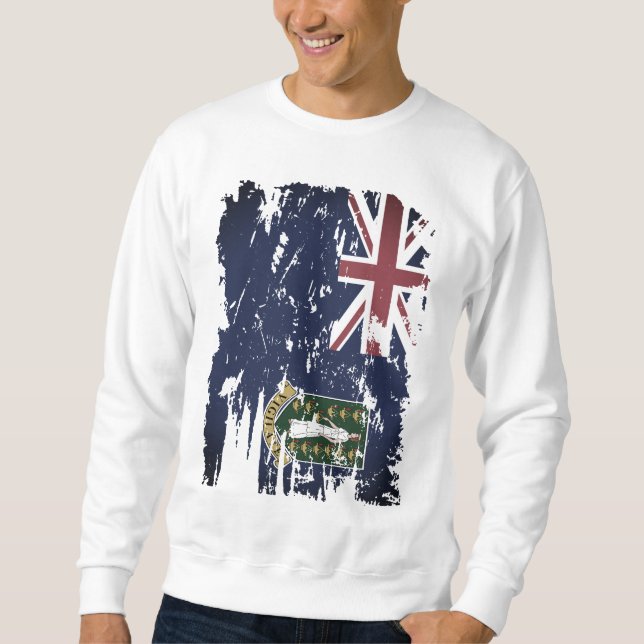 Brittiska Jungfruöarna Lång Ärmad Tröja (Framsida)