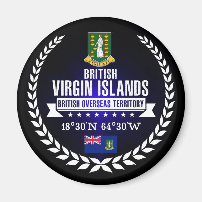 Brittiska Jungfruöarna Magnet (Framsidan)