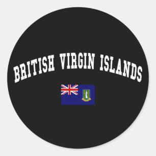 Brittiska Jungfruöarna Stil Runt Klistermärke