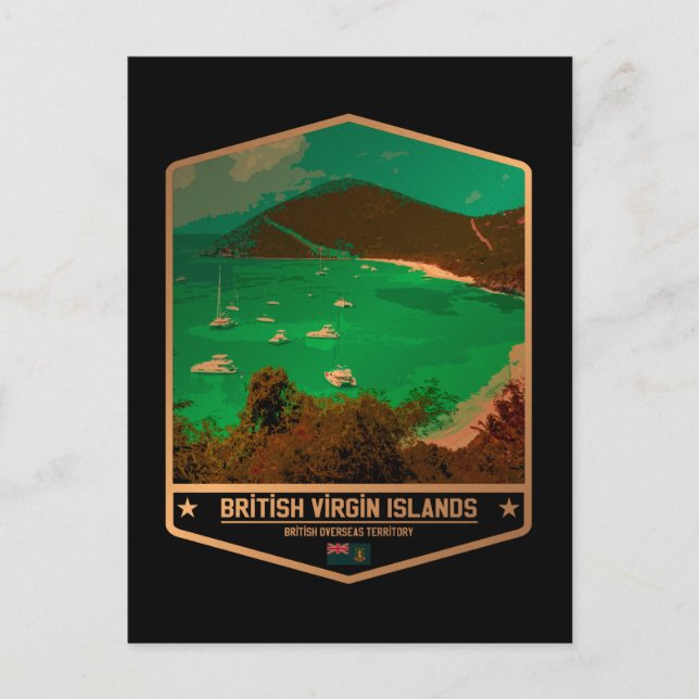 Brittiska Jungfruöarna Vykort (Framsida)
