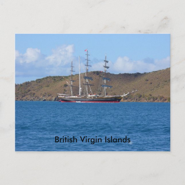 Brittiska Jungfruöarna Vykort (Framsida)