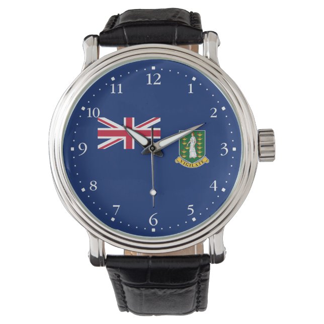 Brittiska Jungfruöarnas flagga Armbandsur (Framsida)