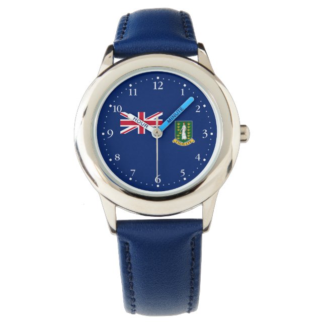 Brittiska Jungfruöarnas flagga Armbandsur (Framsida)