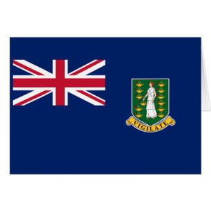 Brittiska Jungfruöarnas flagga Hälsningskort