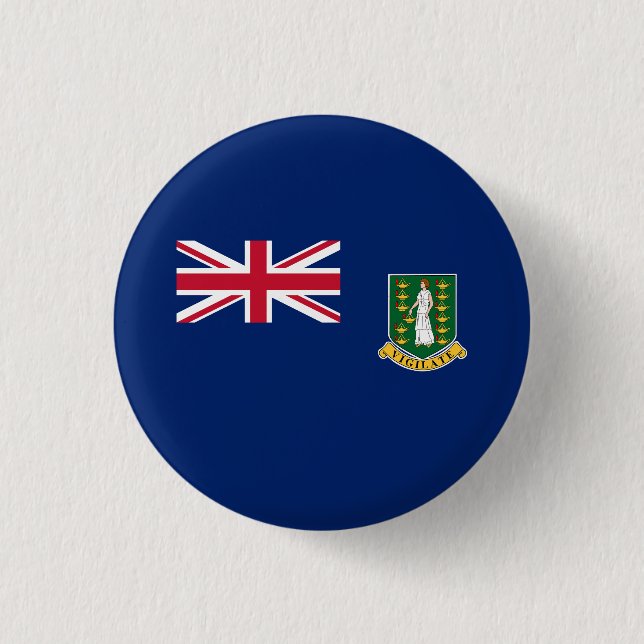 Brittiska Jungfruöarnas flagga Knapp (Framsida)