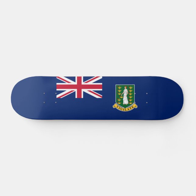 Brittiska Jungfruöarnas flagga Mini Skateboard Bräda 18,5 Cm (Horz)