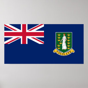 Brittiska Jungfruöarnas flagga Poster