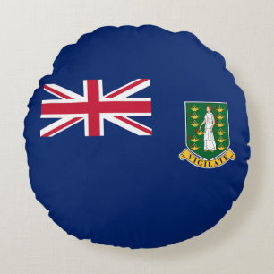 Brittiska Jungfruöarnas flagga Rund Kudde