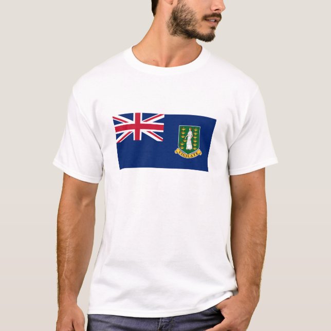 Brittiska Jungfruöarnas flagga T Shirt (Framsida)