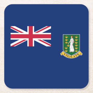 Brittiska Jungfruöarnas flagga Underlägg Papper Kvadrat