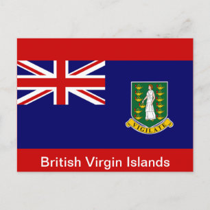 Brittiska Jungfruöarnas flagga Vykort