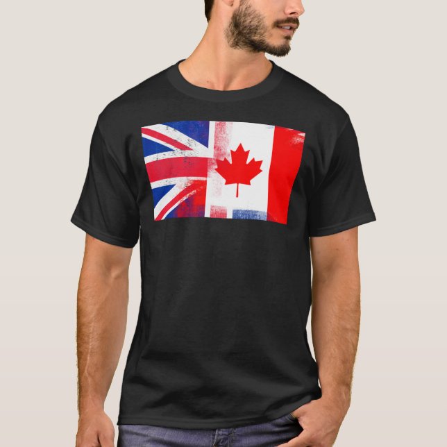 Brittiska kanadensiska halvKanada, Förenade kungar T Shirt (Framsida)