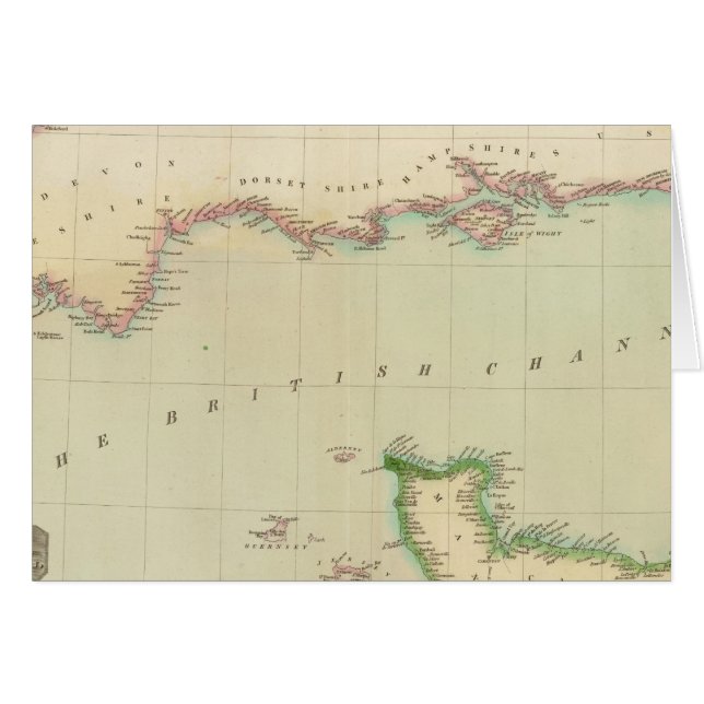 Brittiska kanalen hälsningskort (Framsidan Horizontal)