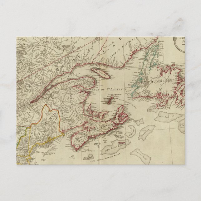 Brittiska kolonier Nordamerika, Nya England Vykort (Framsida)