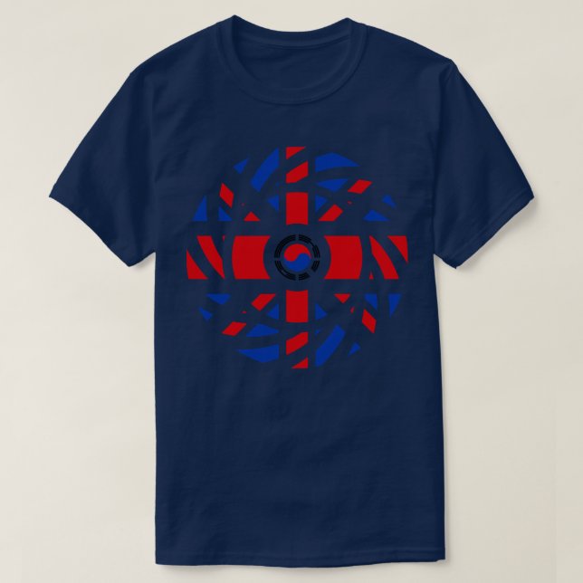 Brittiska koreanska multinationella patriot Flagga T Shirt (Design framsida)
