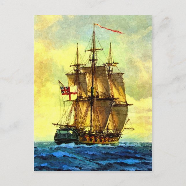 Brittiska krigsfartyg vykort (Framsida)