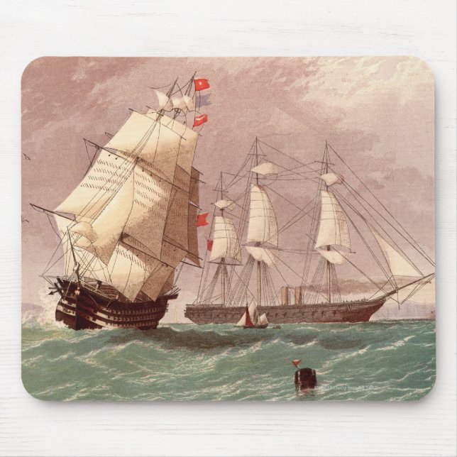 Brittiska krigsfartyget HMS Warrior Musmatta (Framsidan)