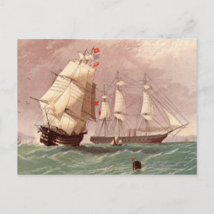 Brittiska krigsfartyget HMS Warrior Vykort