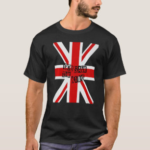 Brittiska Kung Leve Kung Guds Spara Kung T Shirt