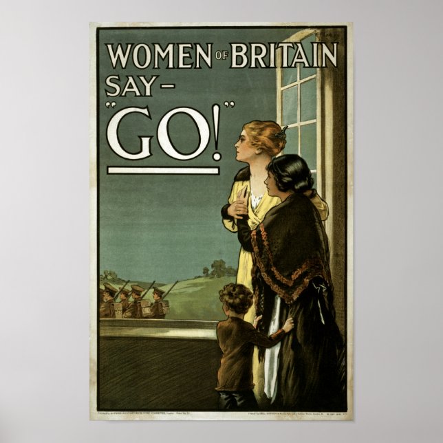 Brittiska kvinnor säger nej! (canvas) poster (Framsidan)