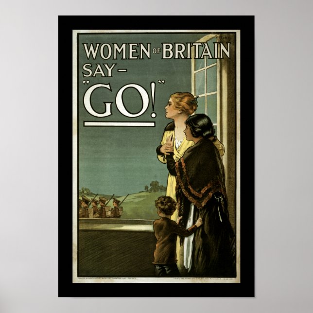 Brittiska kvinnor säger nej! gräns poster (Framsidan)