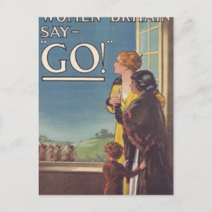 Brittiska kvinnor säger_Propaganda Poster Vykort