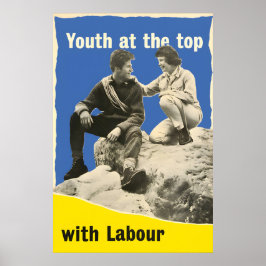 Brittiska Labour Party valaffisch Ungdom vid Poster