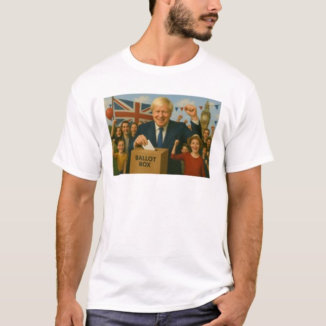 Brittiska ledarens historiska omröstning t shirt (Framsida)