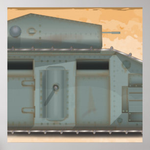 Brittiska Mark 1-stridsvagn Poster