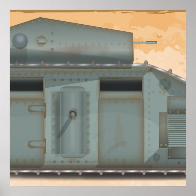 Brittiska Mark 1-stridsvagn Poster (Framsidan)