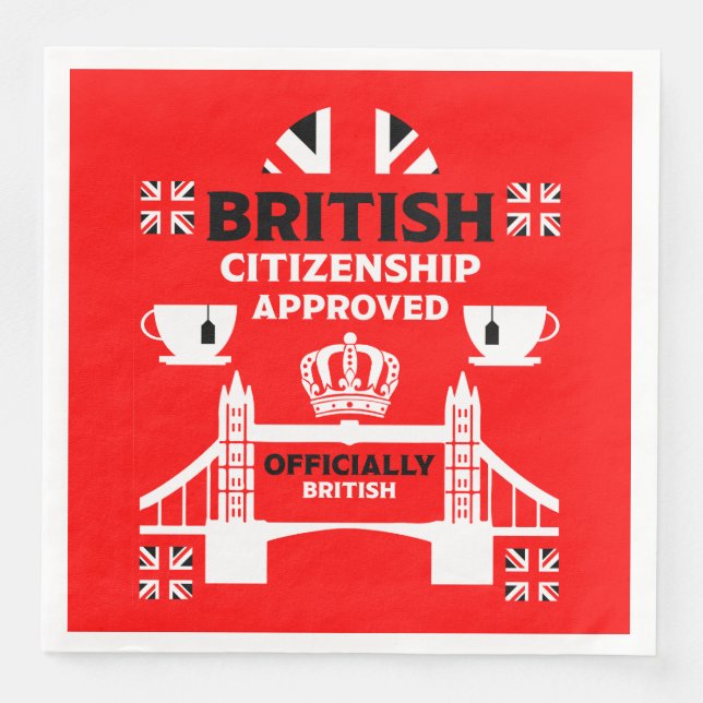 Brittiska medborgarskapsgåvor pappersservett (Framsida)